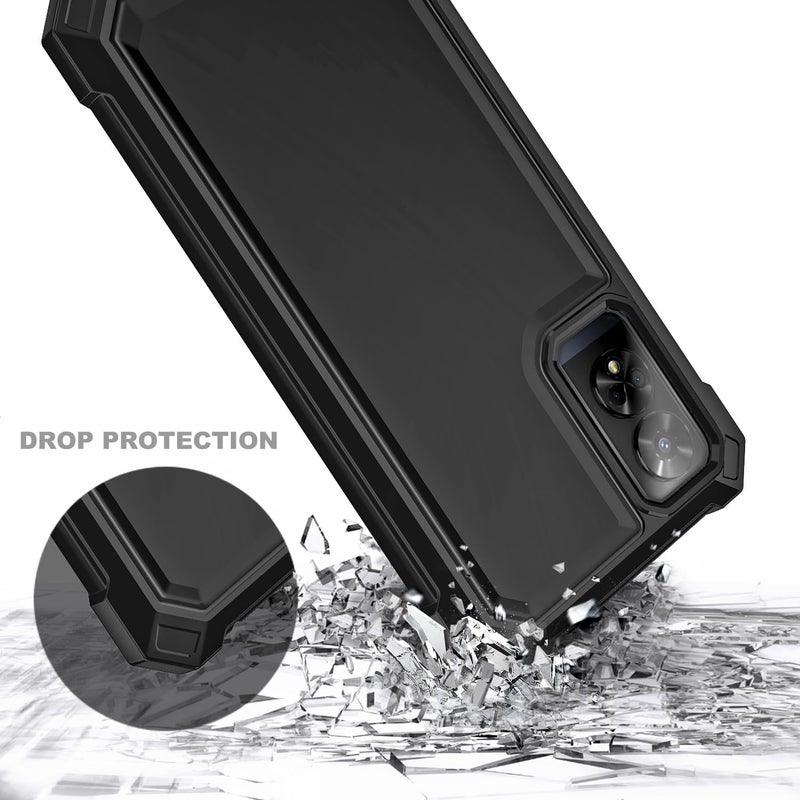 WDHD Compatible with TCL 50 XE 5G & TCL 50 XE NXTPAPER 5G Phone Case Black | Full-Body Protective Shockproof Rugged Bumper Cover with Screen Protector, Raised Corners Drop Protection - Image 5